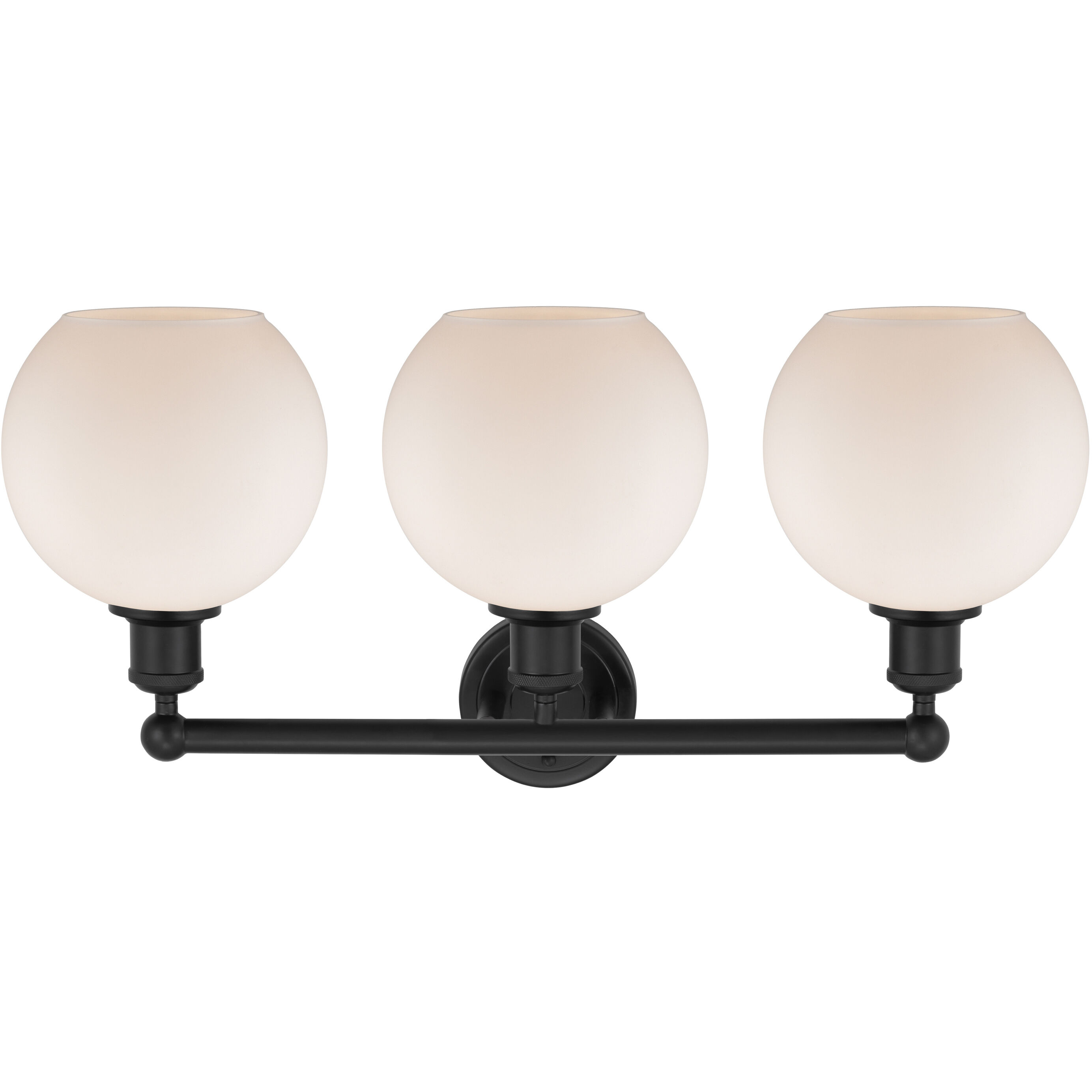 Athens 3 Light 26 inch Matte Black Bath Vanity Light Wall Light in Matte White