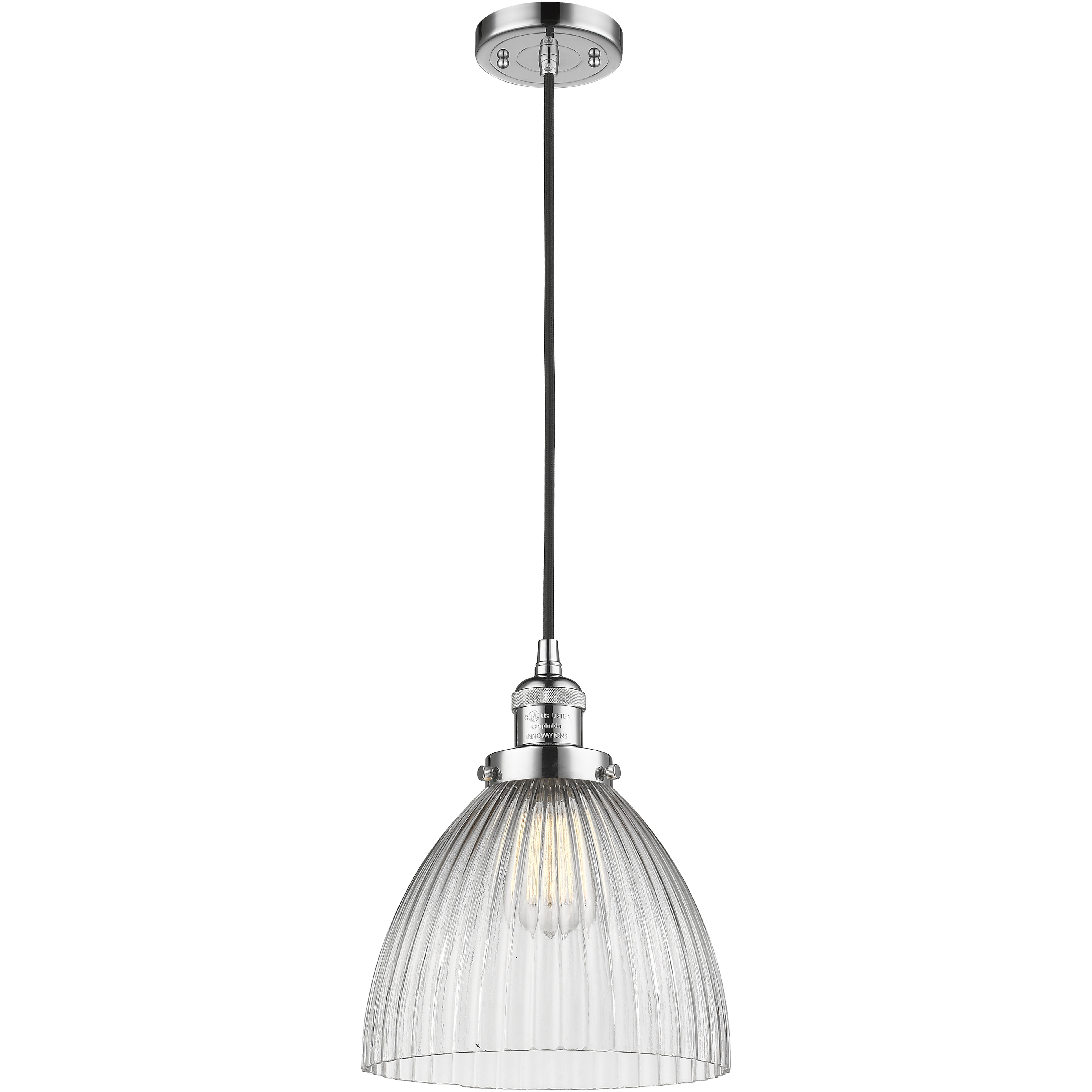 Franklin Restoration Seneca Falls 1 Light 9.5 inch Polished Chrome Mini Pendant Ceiling Light in Incandescent, Franklin Restoration