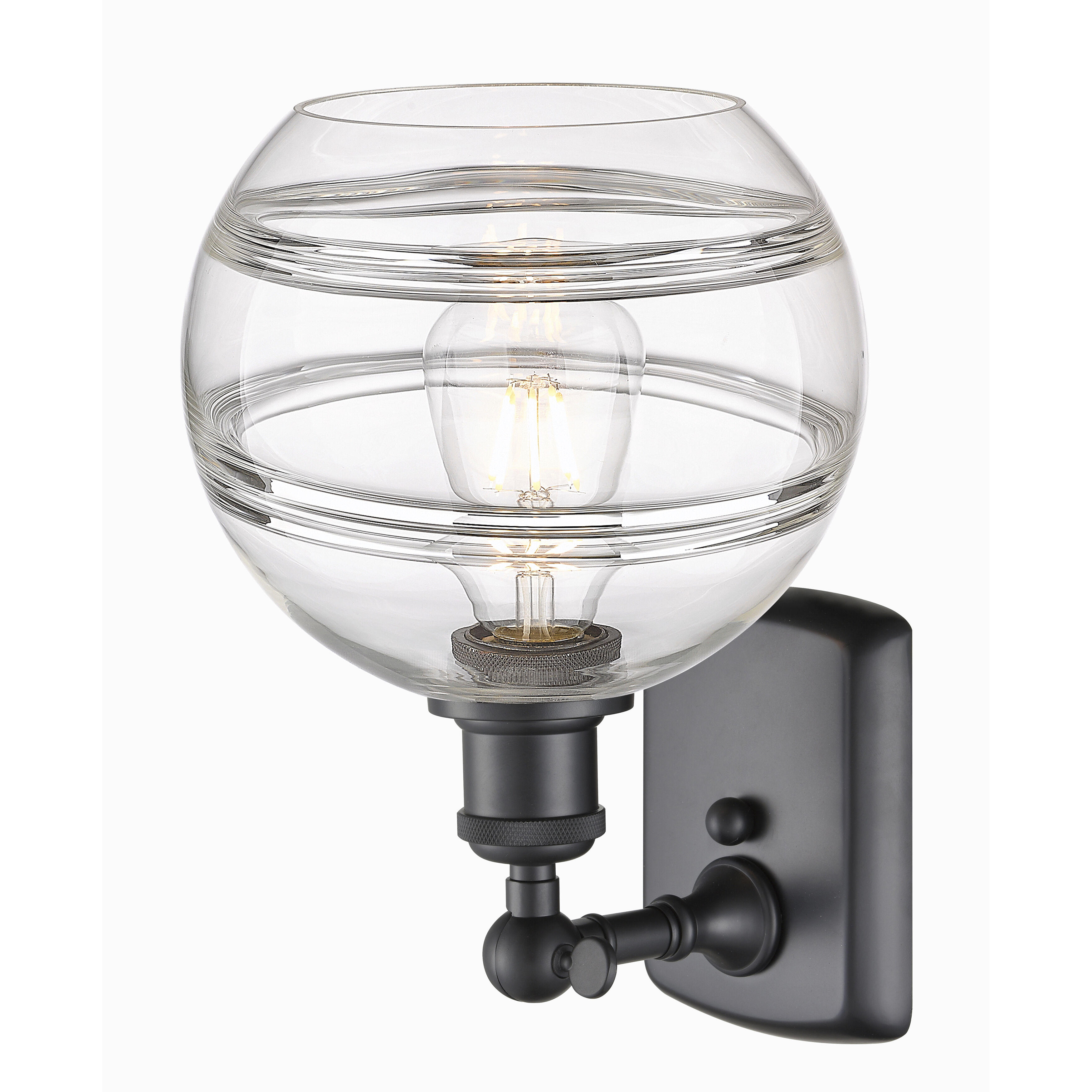 Ballston Rochester 1 Light 8 inch Matte Black Sconce Wall Light