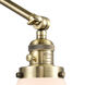 Small Cone 30 inch 3.50 watt Antique Brass Swing Arm Wall Light, Franklin Restoration