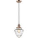 Franklin Restoration Bullet 1 Light 7 inch Antique Copper Mini Pendant Ceiling Light in Incandescent, Seedy
