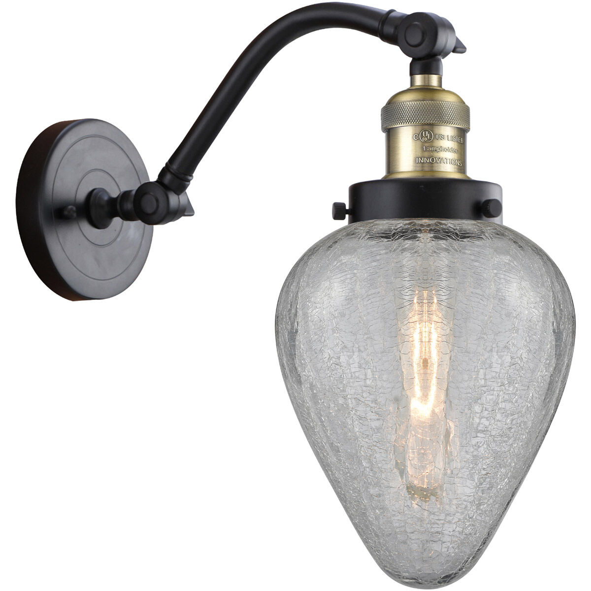 Franklin Restoration Geneseo 1 Light 7 inch Black Antique Brass Sconce Wall Light, Franklin Restoration