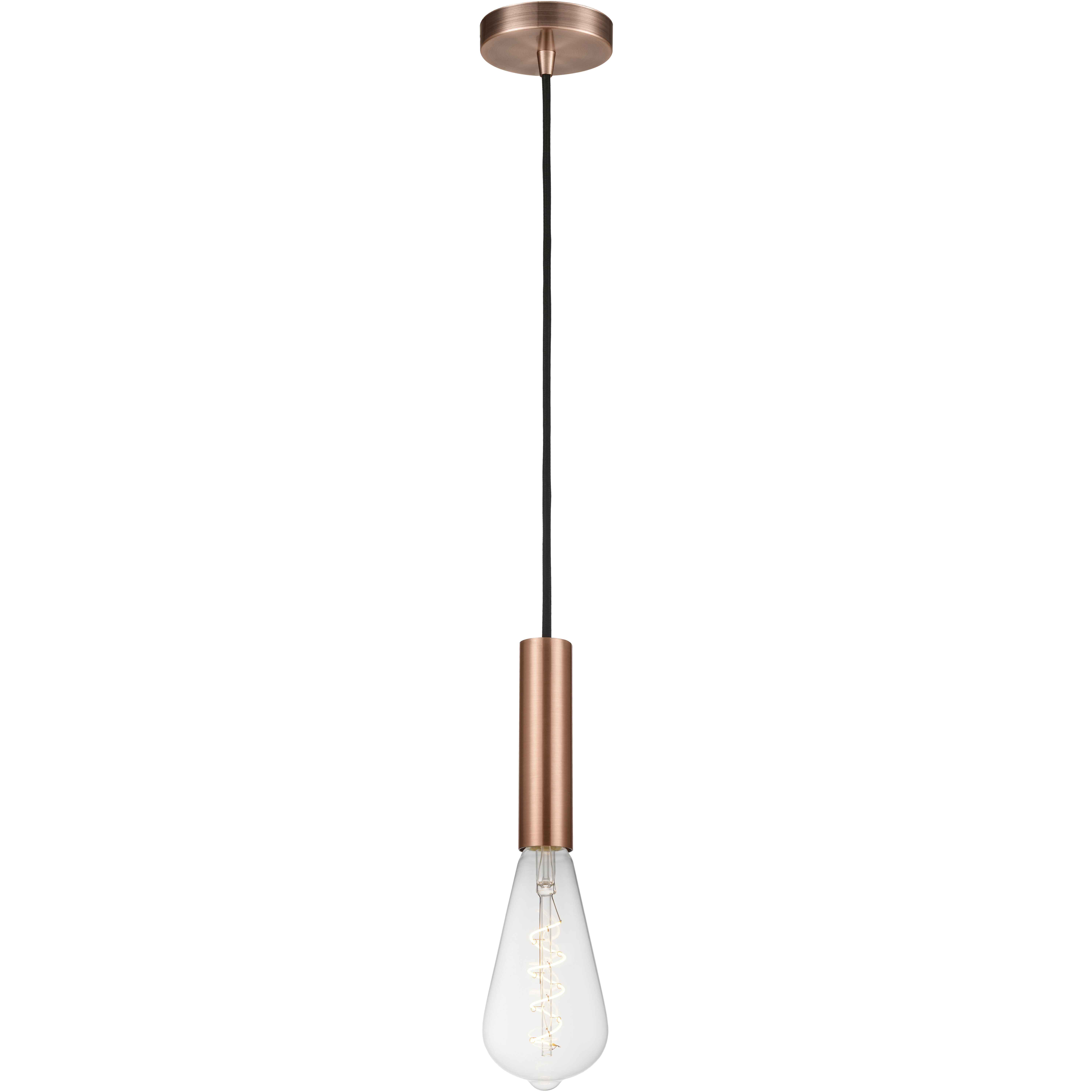 Ballston Edison LED 3.75 inch Antique Copper Mini Pendant Ceiling Light