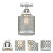 Nouveau 2 Stanton 1 Light 6 inch Polished Chrome Semi-Flush Mount Ceiling Light