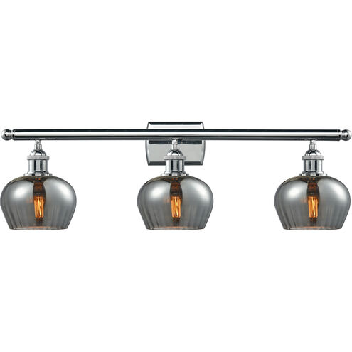 Ballston Fenton LED 26 inch Polished Chrome Bath Vanity Light Wall Light in Plated Smoke Glass, Ballston