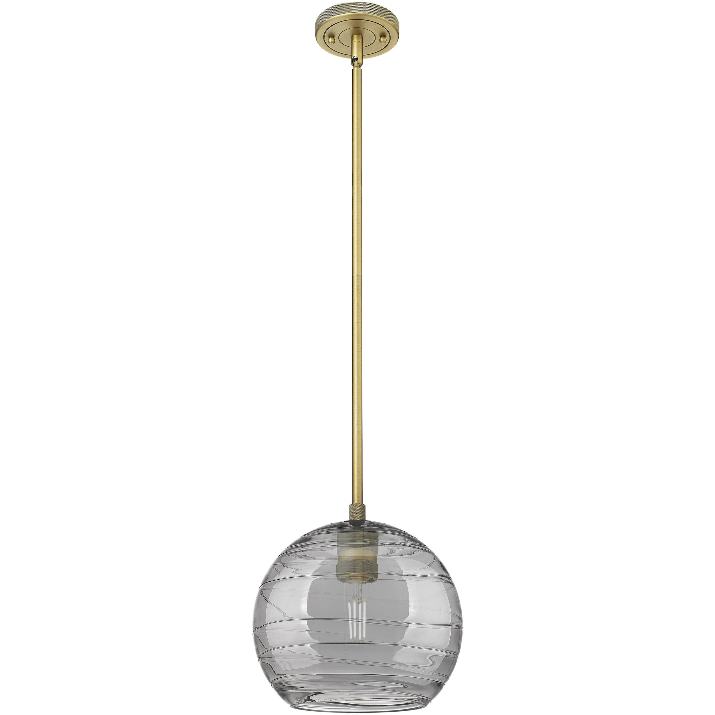Crown Point 1 Light 8 inch Brushed Brass Pendant Ceiling Light