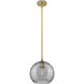 Crown Point 1 Light 8 inch Brushed Brass Pendant Ceiling Light