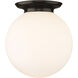 Beacon 1 Light 15.75 inch Oil Rubbed Bronze Flush Mount Ceiling Light