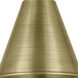 Ballston Cone LED 8 inch Antique Brass Mini Pendant Ceiling Light