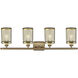 Nestbrook 4 Light 36 inch Brushed Brass Bath Vanity Light Wall Light
