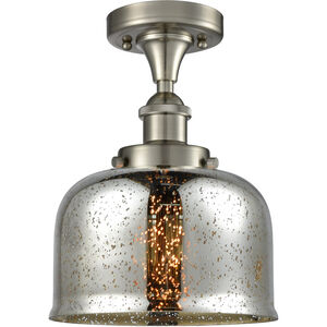 Ballston Bell LED 8 inch Brushed Satin Nickel Semi-Flush Mount Ceiling Light, Large Bell