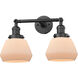 Franklin Restoration Fulton LED 7 inch Oil Rubbed Bronze Bath Vanity Light Wall Light in Matte White Glass, Franklin Restoration