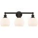 Edison Athens 3 Light 24 inch Oil Rubbed Bronze Bath Vanity Light Wall Light in Matte White Glass