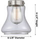 Franklin Restoration Bellmont LED 6.25 inch Antique Copper Mini Pendant Ceiling Light in Clear Glass