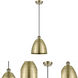 Ballston Dome 1 Light 9 inch Antique Brass Mini Pendant Ceiling Light