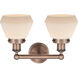 Fulton 2 Light 15.5 inch Antique Copper Bath Vanity Light Wall Light in Matte White