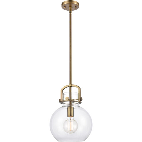 Restoration Newton LED 10 inch Brushed Brass Mini Pendant Ceiling Light, Restoration