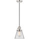 Franklin Restoration Cone 1 Light 6 inch Polished Nickel Mini Pendant Ceiling Light