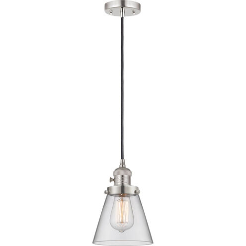 Franklin Restoration Cone 1 Light 6 inch Polished Nickel Mini Pendant Ceiling Light