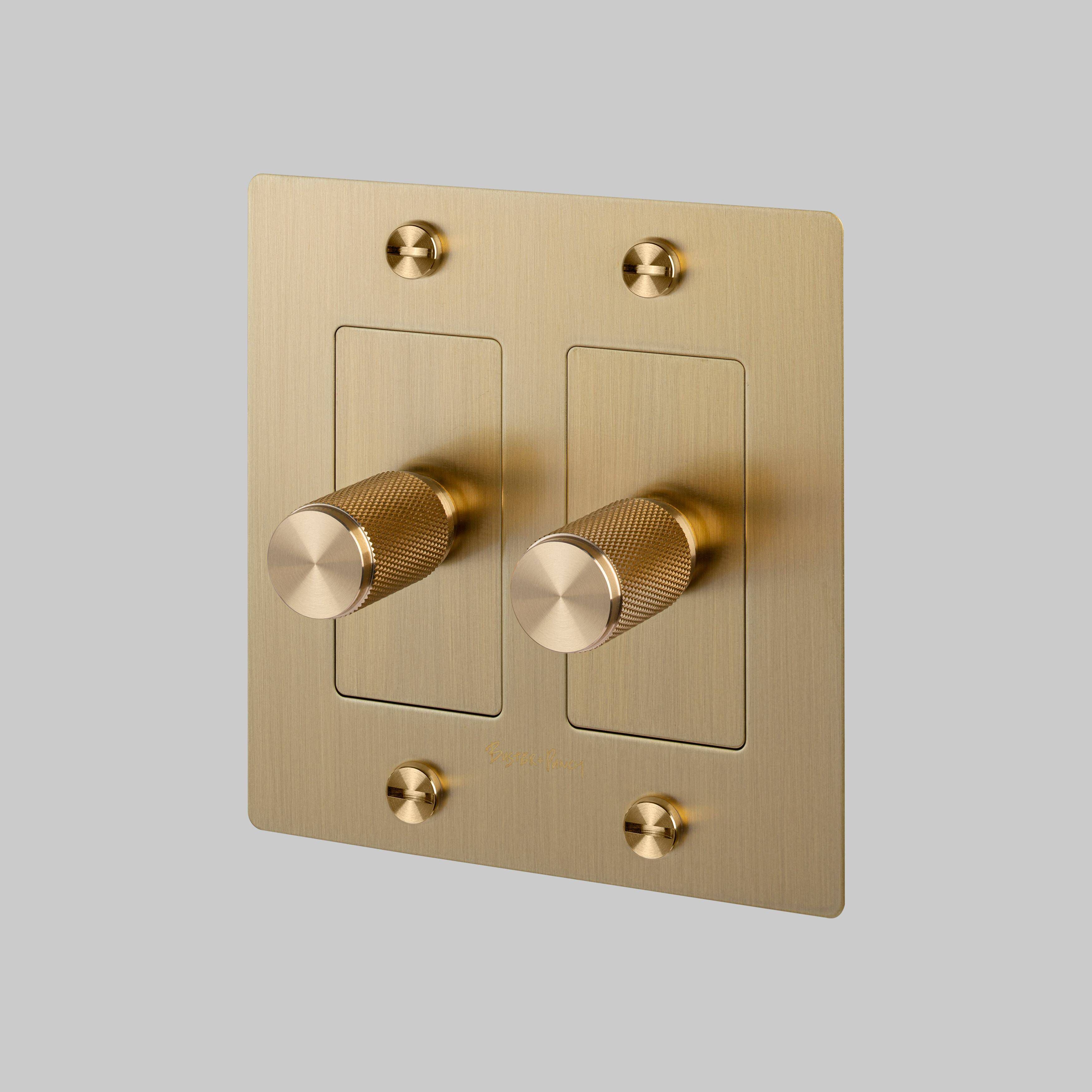 2G 100-120 Brass Dimmer Switch, LED
