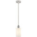Ballston Clymer LED 4 inch White and Polished Chrome Pendant Ceiling Light in Matte White Glass, Ballston