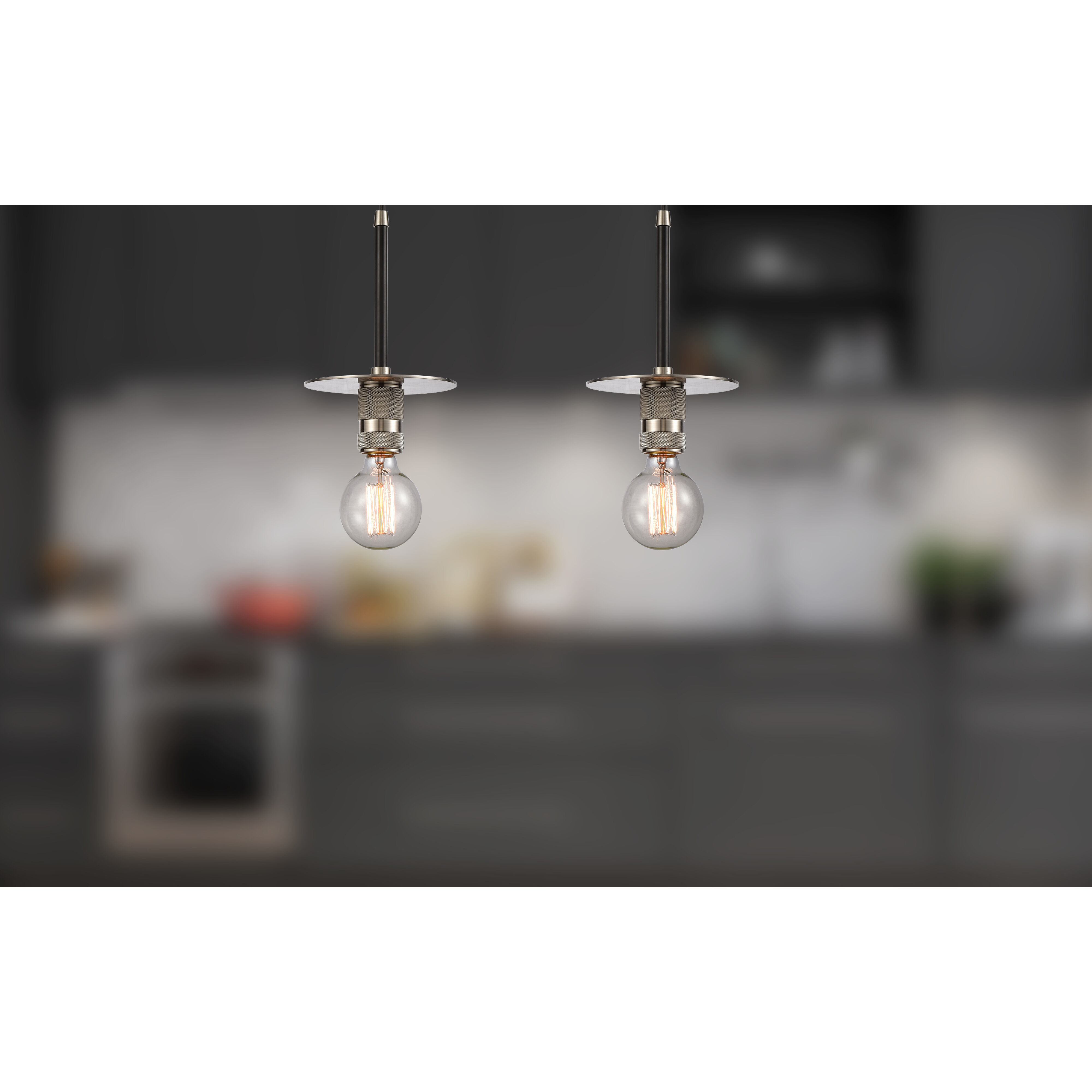 Restoration Aurora 1 Light 5.88 inch Brushed Satin Nickel Mini Pendant Ceiling Light, Restoration
