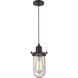 Austere Centri 1 Light 5 inch Matte Black Mini Pendant Ceiling Light in Incandescent, Clear Glass, Austere