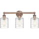 Cobbleskill 3 Light 23 inch Antique Copper Bath Vanity Light Wall Light in Deco Swirl