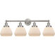 Fulton 4 Light 33.5 inch Brushed Satin Nickel Bath Vanity Light Wall Light