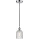 Bridal Veil 1 Light 5 inch Polished Chrome Mini Pendant Ceiling Light in Clear