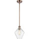 Ballston Cindyrella LED 8 inch Antique Copper Mini Pendant Ceiling Light in Seedy Glass