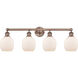 Belfast 4 Light 33 inch Antique Copper Bath Vanity Light Wall Light in Matte White