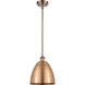 Ballston Dome 1 Light 9 inch Antique Copper Pendant Ceiling Light