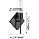 Auralume Mia LED 6.38 inch Matte Black ADA Sconce Wall Light