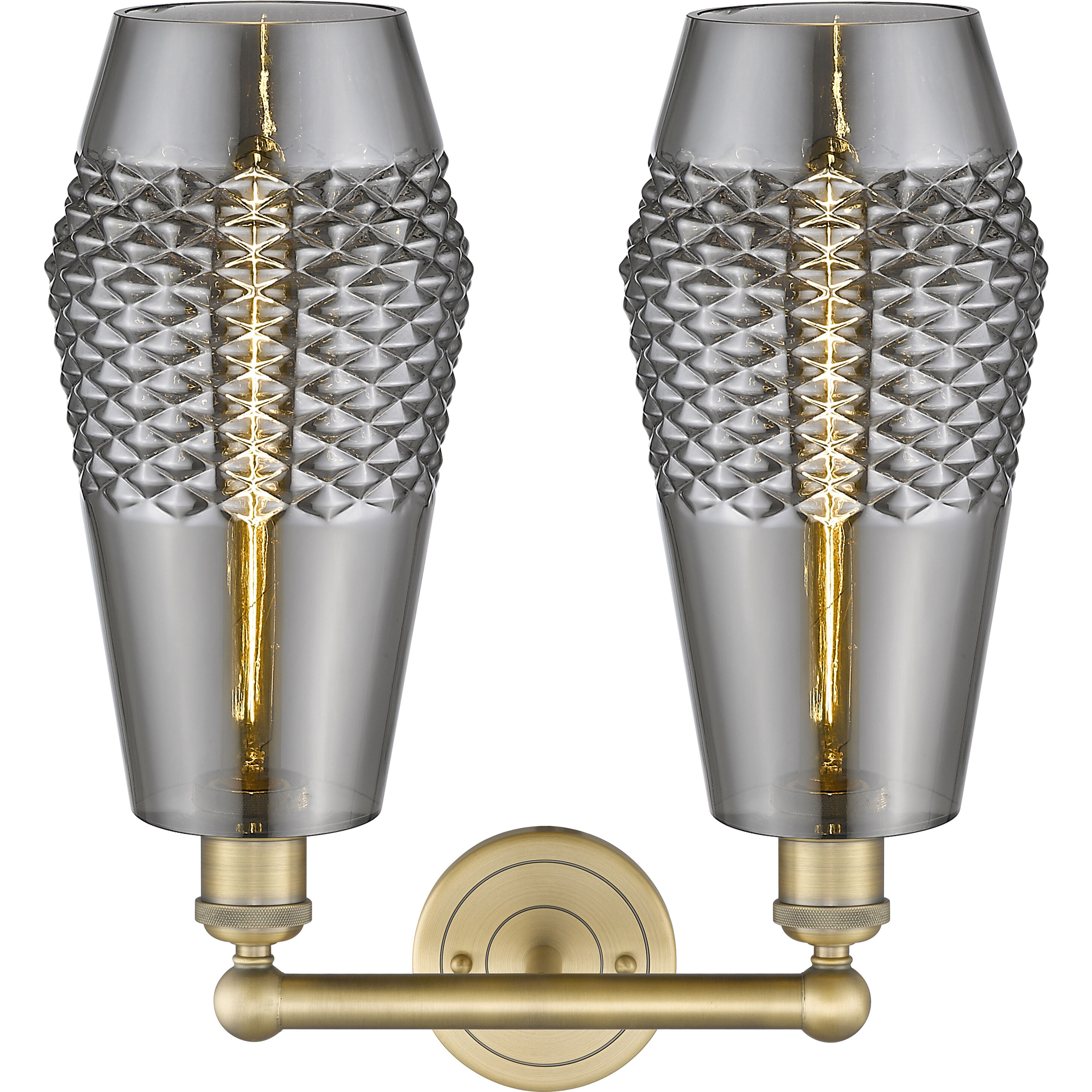 Windham 2 Light 16 inch Brushed Brass Bath Vanity Light Wall Light