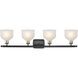 Ballston Dayton LED 36 inch Black Antique Brass Bath Vanity Light Wall Light in White Glass, Ballston