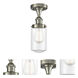 Dover 1 Light 6.5 inch Brushed Satin Nickel Semi-Flush Mount Ceiling Light