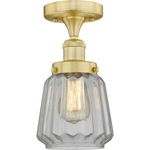 Chatham 1 Light 6.5 inch Satin Gold Semi-Flush Mount Ceiling Light