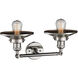 Franklin Restoration Railroad 2 Light 18 inch Polished Nickel Bath Vanity Light Wall Light, Franklin Restoration