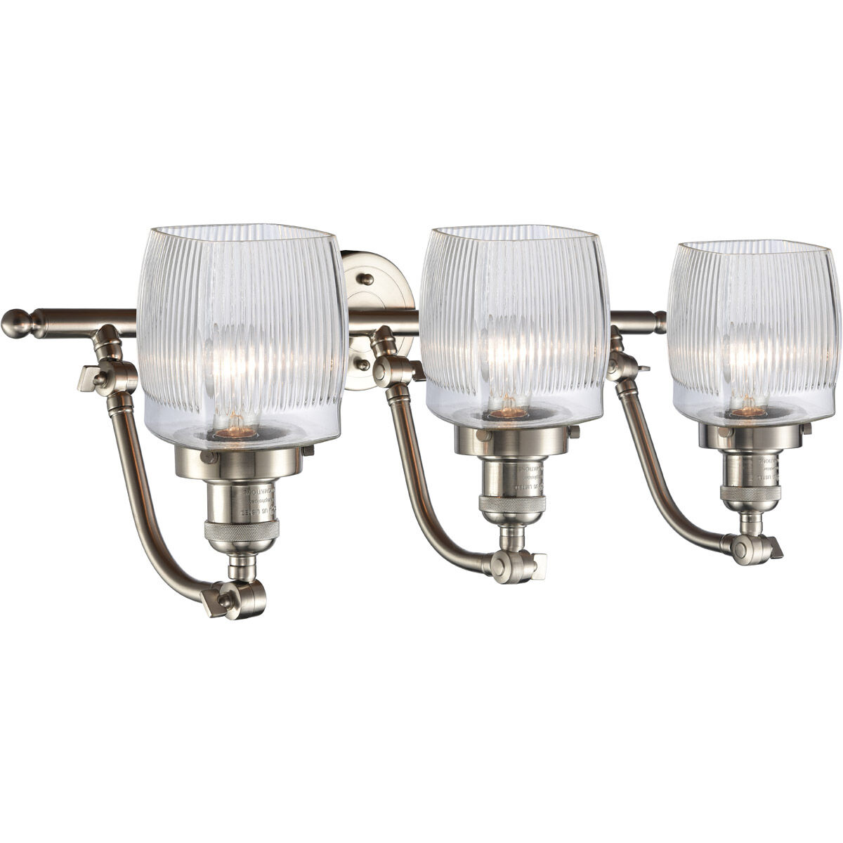 Franklin Restoration Colton 3 Light 27 inch Brushed Satin Nickel Bath Vanity Light Wall Light, Franklin Restoration