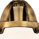 Nouveau 2 Small Canton LED 5.25 inch Black Antique Brass Semi-Flush Mount Ceiling Light in Matte White Glass