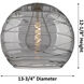 Ballston Deco Swirl LED 13.75 inch White and Polished Chrome Semi-Flush Mount Ceiling Light