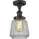 Chatham 1 Light 6.5 inch Oil Rubbed Bronze Semi-Flush Mount Ceiling Light