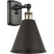 Ballston Cone LED 8 inch Black Antique Brass Sconce Wall Light
