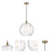 Edison Athens Water Glass 1 Light 14 inch Antique Brass Pendant Ceiling Light