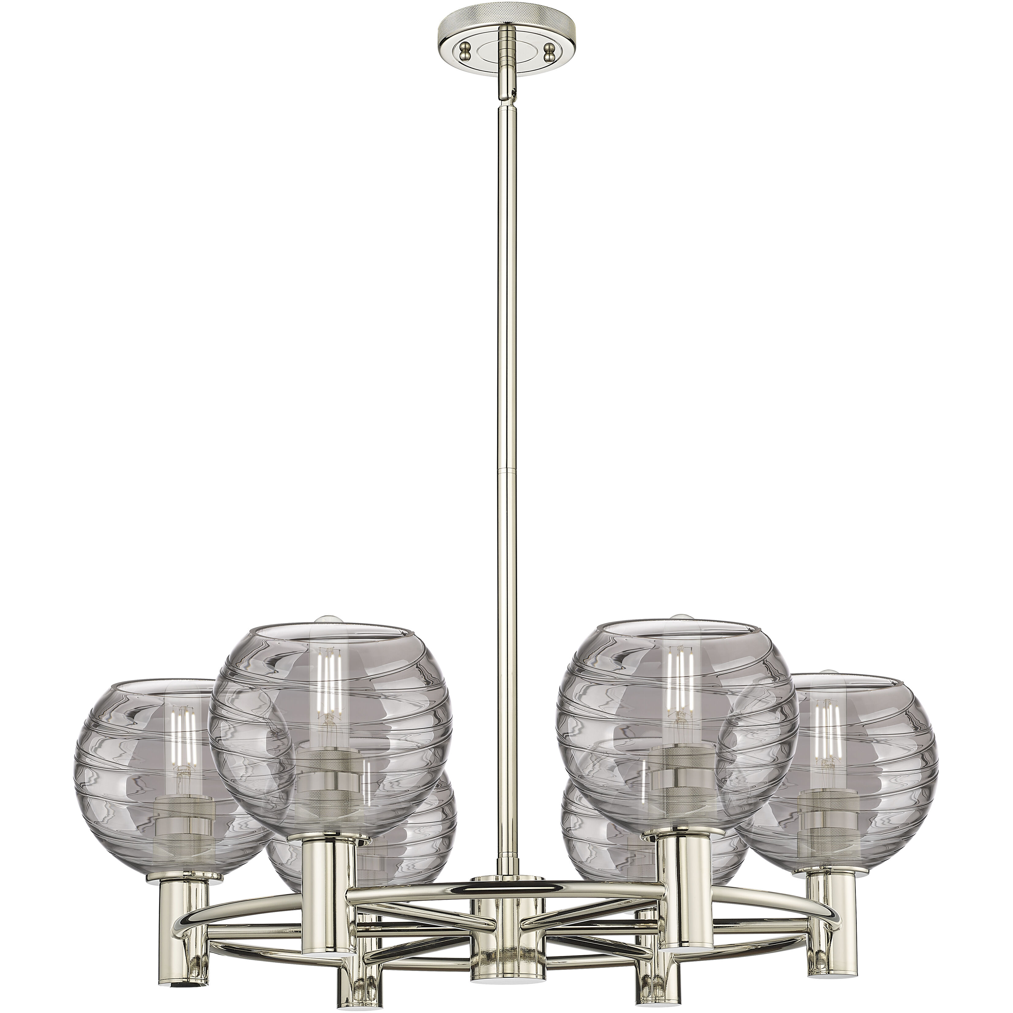 Crown Point 6 Light 26 inch Polished Nickel Chandelier Ceiling Light