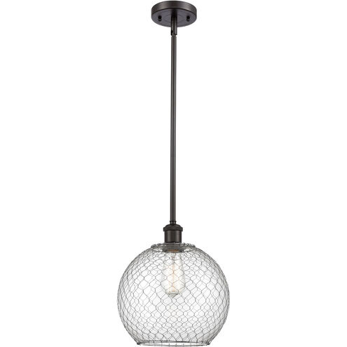 Ballston Large Farmhouse Chicken Wire LED 10 inch Oil Rubbed Bronze Pendant Ceiling Light, Ballston