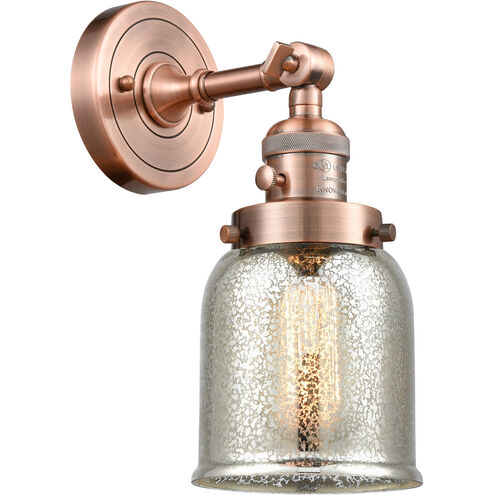 Franklin Restoration Small Bell LED 5 inch Antique Copper Sconce Wall Light, Franklin Restoration