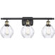 Ballston Small Waverly 3 Light 26 inch Black Antique Brass Bath Vanity Light Wall Light, Ballston