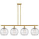 Ballston Deco Swirl LED 48.25 inch Satin Gold Island Light Ceiling Light